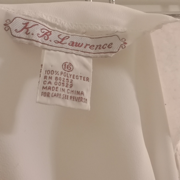 K B. Lawrence embroidered lace top size 16 - Picture 4 of 4
